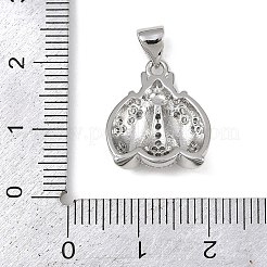 Pendentifs avec zircon cubiques à micro-pavés en laiton&nbsp;KK-A260-07C-P
