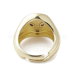 Messing mit verstellbaren Ringen aus Zirkonia&nbsp;RJEW-K257-74G