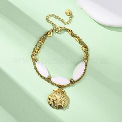 Mehrreihige Armbänder aus 304 Edelstahl&nbsp;BJEW-L708-04G