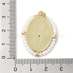 Muschelanhänger aus Messing mit Pavé-Fassung&nbsp;KK-I708-01-G