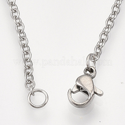 Colliers pendentifs en acier inoxydable 201 anti-ternissement&nbsp;NJEW-T009-JN086-1-40