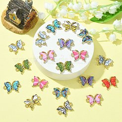50 stücke 10 farben legierung emaille verbinder charms&nbsp;ENAM-CJ0005-77