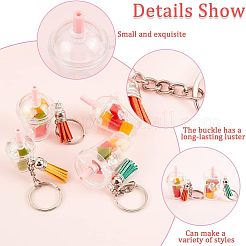 Kit fai da te per realizzare portachiavi con ciondolo a forma di tazza&nbsp;DIY-OC0009-31
