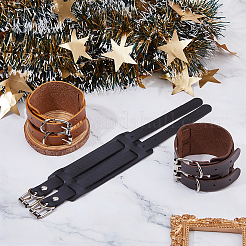 3 Stück 3 Farben Kunstlederband Armband&nbsp;BJEW-FH0001-02