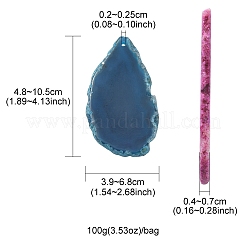 Circa 100 g di pendenti in agata naturale&nbsp;G-YW0002-01