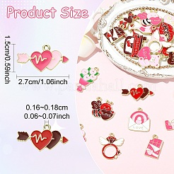 36 pendentif en alliage émaillé pour la Saint-Valentin&nbsp;ENAM-YW0008-91A
