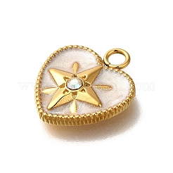 Pendentifs en émail et acier inoxydable 304 avec placage ionique (IP)&nbsp;STAS-A104-07G-03