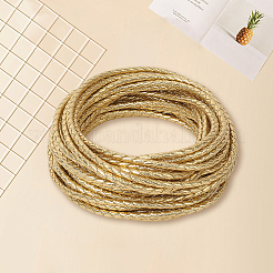 Cordon tressé rond en similicuir de 10 m&nbsp;WL-GF0001-32A-02