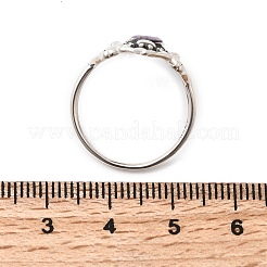 925 Sterling Silber Micro Pave Zirkonia Fingerringe&nbsp;RJEW-P171-01P