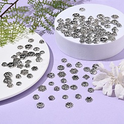 150 Stück 15 Stile tibetischen Stil Legierung Blume Perlenkappen&nbsp;FIND-YW0007-29