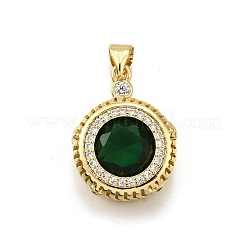 Pendentifs avec zircon cubiques à micro-pavés en laiton&nbsp;KK-K401-31G
