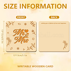 Gedenkkarten aus Holz&nbsp;WOOD-WH0040-009