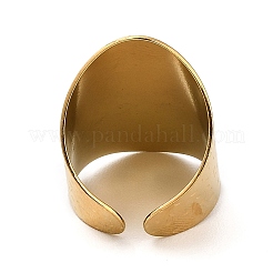 Anillo de puño abierto de acero inoxidable 304 con revestimiento iónico (IP)&nbsp;RJEW-Z015-04G