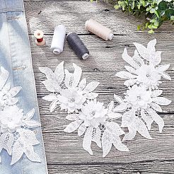 Polyester bestickter floraler Spitzenkragen&nbsp;DIY-WH0326-47D