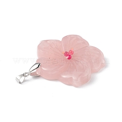 Gros pendentifs en quartz rose naturel&nbsp;G-B040-01P-11