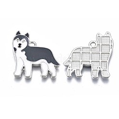 Rack-Plating-Legierung Emaille-Hund-Anhänger&nbsp;X-PALLOY-T075-157A