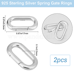 2 Stück 925 Sterlingsilber-Federtorringe&nbsp;STER-BBC0006-45
