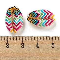 Bedruckte natürliche Muschelperlen&nbsp;BSHE-G037-01L