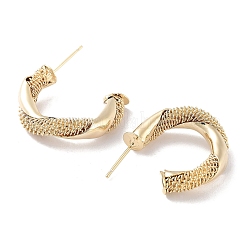 Aretes de latón con anilla retorcida&nbsp;EJEW-F332-03G
