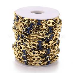 Catene a maglie di chicco di caffè smaltate in lega placcata d'oro&nbsp;LCHA-H004-02G-C