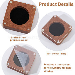 Schmuckverpackungsboxen aus Holz mit transparenten magnetischen Acryldeckeln&nbsp;CON-WH0086-246B
