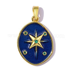 Pendenti in zirconi cubici verdi in micro pavè di ottone&nbsp;CU-OY001-56G