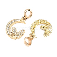 Legierung Kristall Strass europäischen baumeln Charms&nbsp;AL-CBAC2D3-10G