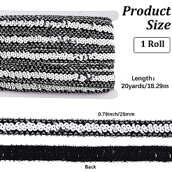 20 Yards glitzernde elastische Polyester-Paillettenperlen&nbsp;OCOR-CY0003-22A