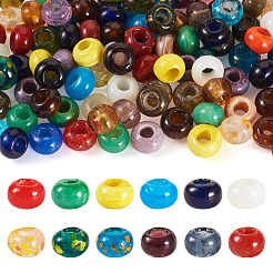 100 Stück handgefertigte Bunte Malerei-Perlen&nbsp;LAMP-TA0001-63