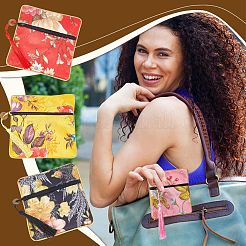 10 Stück 10 Farben Retro quadratische Stoff-Reißverschlussbeutel&nbsp;ABAG-PH0001-31