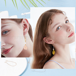 48 pieza de accesorios para pendientes de aro de latón de 6 estilos&nbsp;KK-BC0009-26