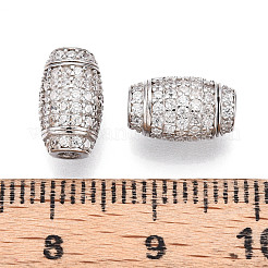 925 Sterling Silber Mikropflaster klare Zirkonia europäische Verschlüsse&nbsp;STER-T007-143P