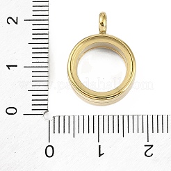 Pendentifs médaillons en acier inoxydable 304 avec placage ionique (IP)&nbsp;STAS-S132-16G-01