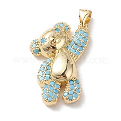 Pendentifs avec zircon cubiques à micro-pavés en laiton&nbsp;KK-M240-15