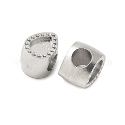 304 Edelstahl-Europäische Perlen&nbsp;STAS-D307-03A-P