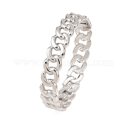 Braccialetti con catena a maglie cubane in acciaio inossidabile 304&nbsp;BJEW-Z155-03P