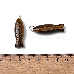 Colgantes tallados de ojo de tigre natural&nbsp;G-G314-01G-02