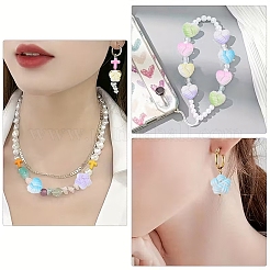 60 Stück 2 Stile sprühbedruckte undurchsichtige Acrylperlen&nbsp;OACR-YW0004-17