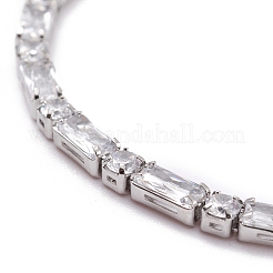 Bracciali da tennis classici con zirconi cubici per ragazze&nbsp;BJEW-F417-06P-RS