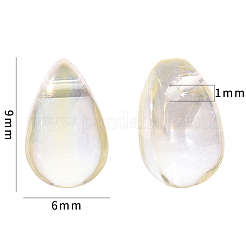 20pcs transparente sprühlackierte Glasanhänger&nbsp;GLAA-YW0001-03B