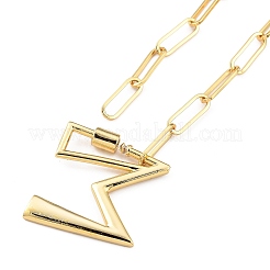 Collares colgantes de bloqueo de mosquetón de tornillo de latón&nbsp;NJEW-JN03011-04