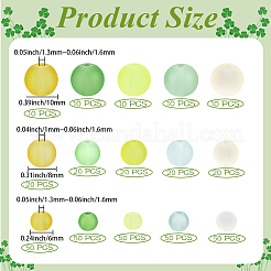 400 Stück 15 Farben Backfarbe transparente Glasperlen&nbsp;GLAA-PA0001-82A