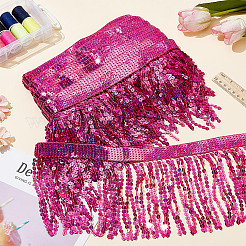 Ruban de dentelle à pampilles en polyester de 10 mètre&nbsp;DIY-WH0430-569B