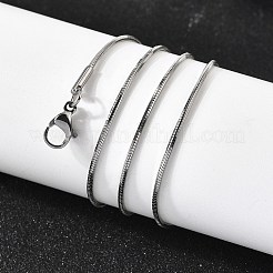 Collares de cadena de serpiente de acero inoxidable 304 de 1.2 mm para mujeres y hombres.&nbsp;STAS-V011-04B-P