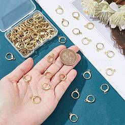 50 par de aros de latón para pendientes tipo huggie&nbsp;KK-CN0001-87
