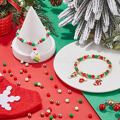 Weihnachtsthema 1500 Stück 5 Farben undurchsichtige Acrylperlen&nbsp;MACR-SP0001-01A-01