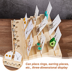 Présentoirs à bijoux en bois à 4 niveau&nbsp;ODIS-WH0001-45