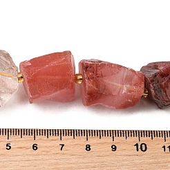 Rohe grobe Kirschquarzglasperlenstränge&nbsp;G-Z087-B08