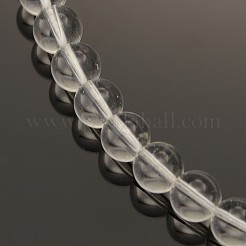 Rotonde perle di vetro trasparente&nbsp;GLAA-P002-8mm-03