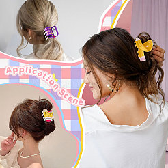 6 Stück 6 Stil Acryl-Haarspangen für dickes Haar von Frauen und Mädchen&nbsp;PHAR-CA0001-006